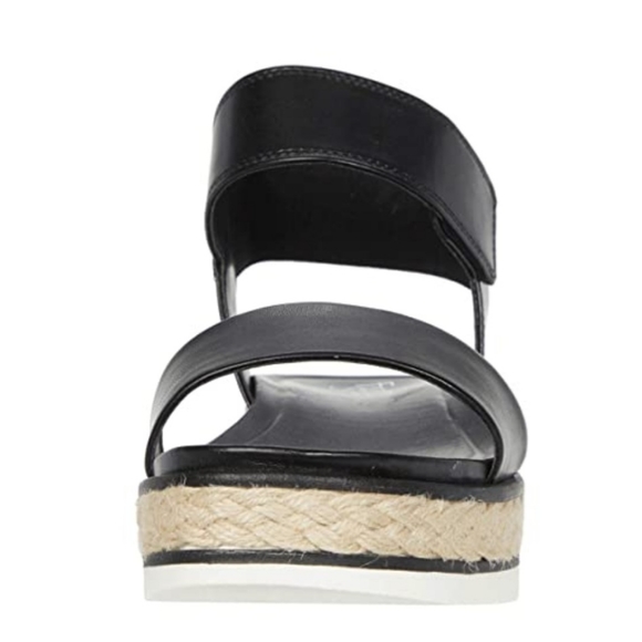 Franco Sarto Black Faux Leather Tinaka Sandals New - Picture 6 of 11